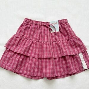 Cat & Jack Rose Plaid Ruffled Tier Skirt